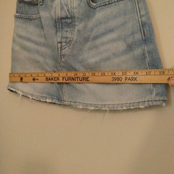 Madewell Rigid blue denim A line mini skirt size 23 - Picture 5 of 6